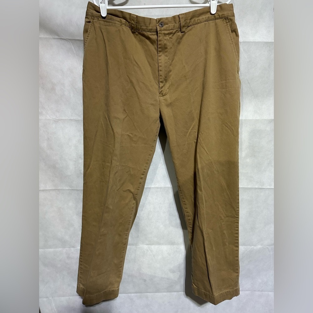 Polo Ralph Lauren Flat Front Andrew Khaki Chino Pants Men’s 38x30 Brown Preppy